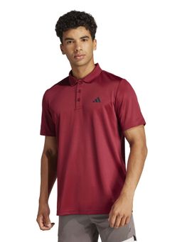 adidas - Red Solid Regular Fit Polo T-Shirt