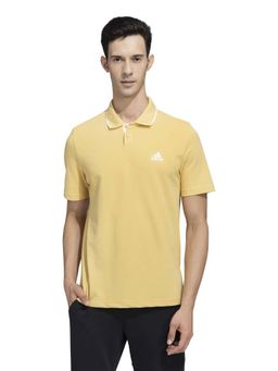 adidas Originals - Yellow Solid Regular Fit Polo T-Shirt