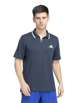 adidas - Blue Solid Regular Fit Polo T-Shirt