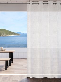 Ddecor Live Beautiful - Ready Made Curtain 7 Ft Door Size White (Pack Of 1)