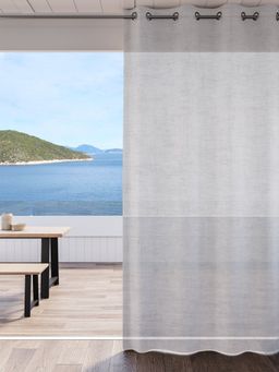 Ddecor Live Beautiful - 1 Piece of 7FT Door Sheer Curtain, Grey