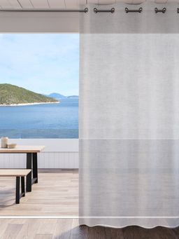 Ddecor Live Beautiful - 1 Piece of 9FT Long Door Sheer Curtain, Grey