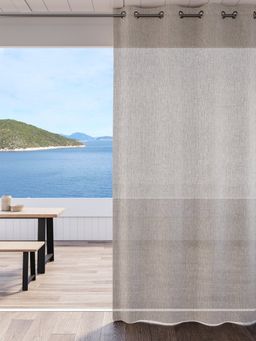 Ddecor Live Beautiful - 1 Piece of 9FT Long Door Sheer Curtain, Beige