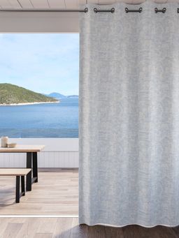 Ddecor Live Beautiful - 9 Feet Ready Made Curtain Blue