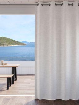 Ddecor Live Beautiful - 7 Feet Ready Made Curtain Silver