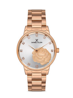 Daniel Klein - Silver Color Stainless Steel Strap Watch for Women DK.1.13177-3