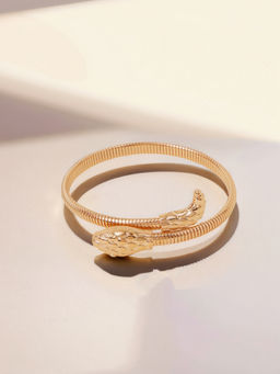 Accessorize London - Women Gold Sabrina Snake Cuff Bracelet