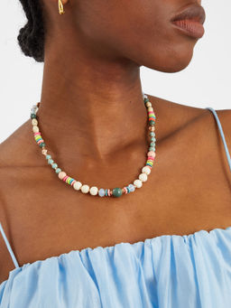 Accessorize London - Women Multi-Color Mix Bead Round Necklace