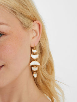Accessorize London - Women Lunar Long Drop Earrings