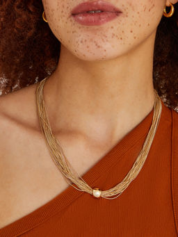 Accessorize London - Women Gold Multi-Color-Chain Bead Pendant Necklace