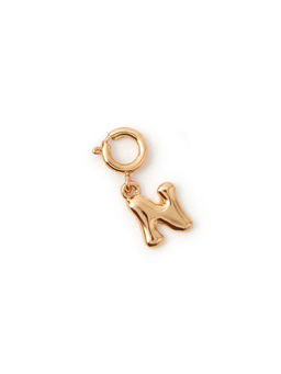 Accessorize London - Women Bubble Initial (N) Gold Pendant Charm