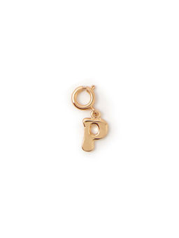 Accessorize London - Women Bubble Initial (P) Gold Pendant Charm
