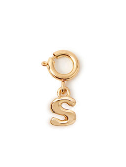 Accessorize London - Women Bubble Initial (S) Gold Pendant Charm