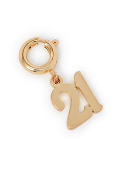 Accessorize London - Women Birthday Age Initial (21) Gold Pendant Charm