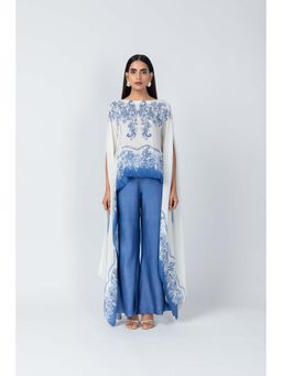 LABEL NAARITI - Azure Blue Top with Pant (Set of 2)