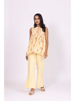 LABEL NAARITI - Pakhi Yellow Top with Pant (Set of 2)