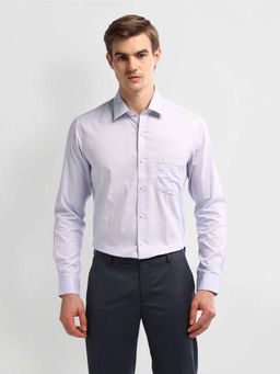 Arrow - Grey Cutaway Collar Cotton Checks Shirt