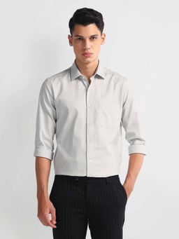 Arrow - Grey Manhattan Slim Fit Textured Shirt