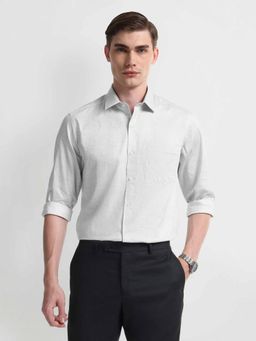 Arrow - White Textured Slim Fit Shirt