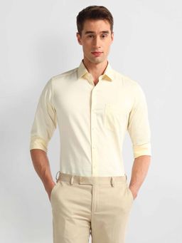 Arrow - Yellow Manhattan Slim Fit Cotton Shirt