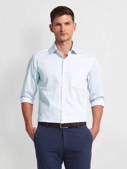 Arrow - Blue Manhattan Slim Cotton Printed Shirt
