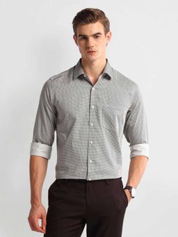Arrow - Grey Printed Manhattan Slim Shirt
