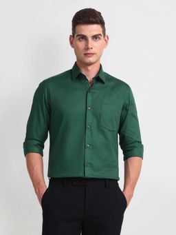 Arrow - Green Manhattan Slim Dobby Shirt