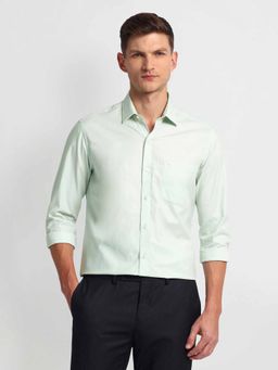 Arrow - Green Manhattan Slim Cotton Shirt