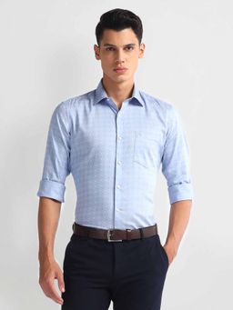 Arrow - Blue Manhattan Slim Cotton Shirt
