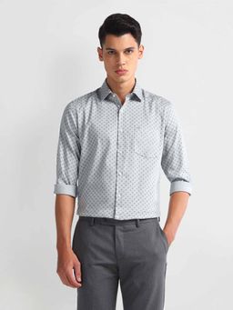 Arrow - Green Manhattan Slim Cotton Shirt