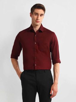 Arrow - Red Manhattan Slim Cotton Shirt