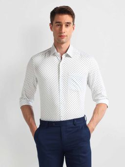 Arrow - White Manhattan Slim Cotton Shirt