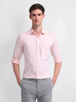 Arrow - Light Pink Men Textured Shirt
