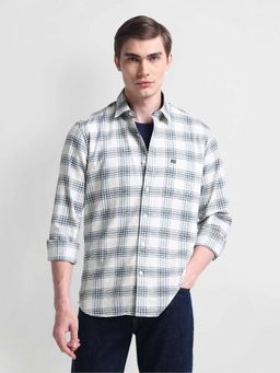 Arrow Sports - Blue Slim Fit Tartan Checks Shirt