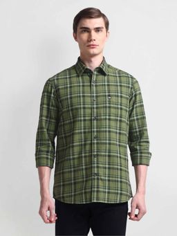 Arrow Sports - Green Tartan Checks Long Sleeve Shirt