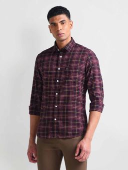 Arrow Sports - Red Plaid Check Oxford Checks Shirt