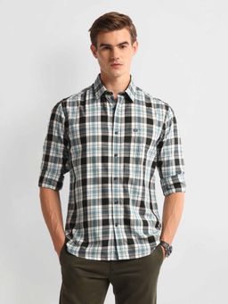 Arrow Sports - Blue Slim Fit Point Collar Shirt