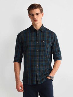 Arrow Sports - Blue Tartan Check Cotton Shirt