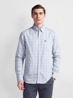 Arrow Sports - Blue Button Down Collar Slim Fit Shirt