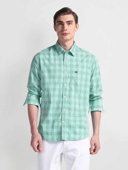 Arrow Sports - Green Point Collar Tartan Shirt