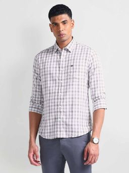 Arrow Sports - White Manhattan Slim Fit Twill Shirt