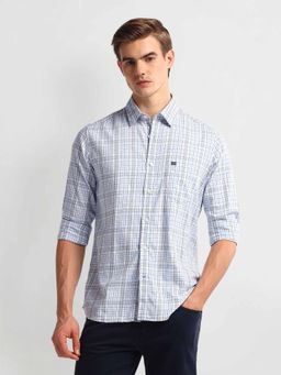 Arrow Sports - Blue Tartan Check Cotton Shirt