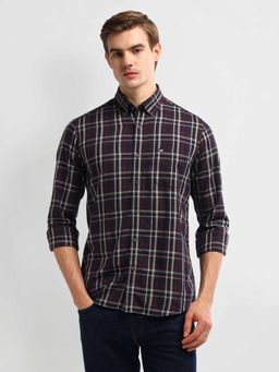 Arrow Sports - Red Tartan Check Slim Fit Shirt