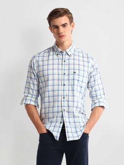 Arrow Sports - Blue Tartan Check Cotton Shirt