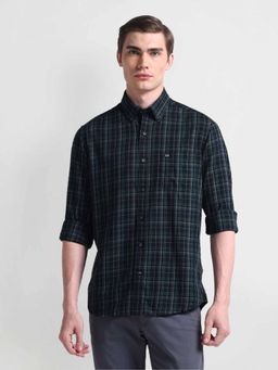 Arrow Sports - Green Tartan Checked Oxford Shirt