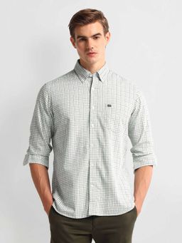 Arrow Sports - Green Tartan Check Cotton Shirt