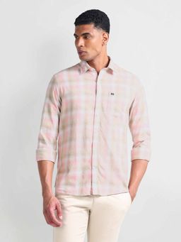 Arrow Sports - Pink Manhattan Slim Fit Twill Shirt
