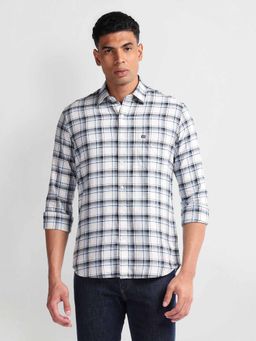 Arrow Sports - White Point Collar Slim Fit Oxford Shirt