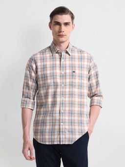 Arrow Sports - Brown Tartan Check Cotton Shirt