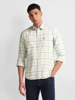 Arrow Sports - Green Slim Fit Oxford Shirt